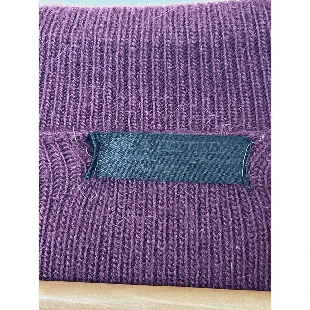 Inca Textiles Baby Alpaca Long Cardigan Duster S/M Wine Soft Luxury NO SIZE TAG
